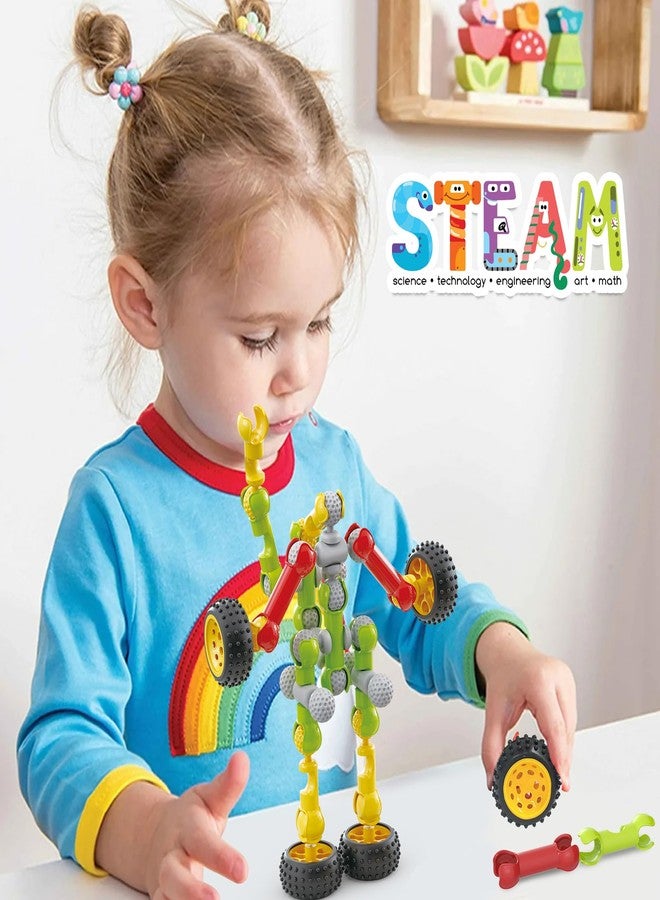Huaker Stem Building Toys for 3 4 5 6 7 8 Year Old Boys Girls Kids,180 Pieces Building Blocks Educational Learning Toys with Large Storage Box,Ideal Christmas Birthday Gifts - Image 4